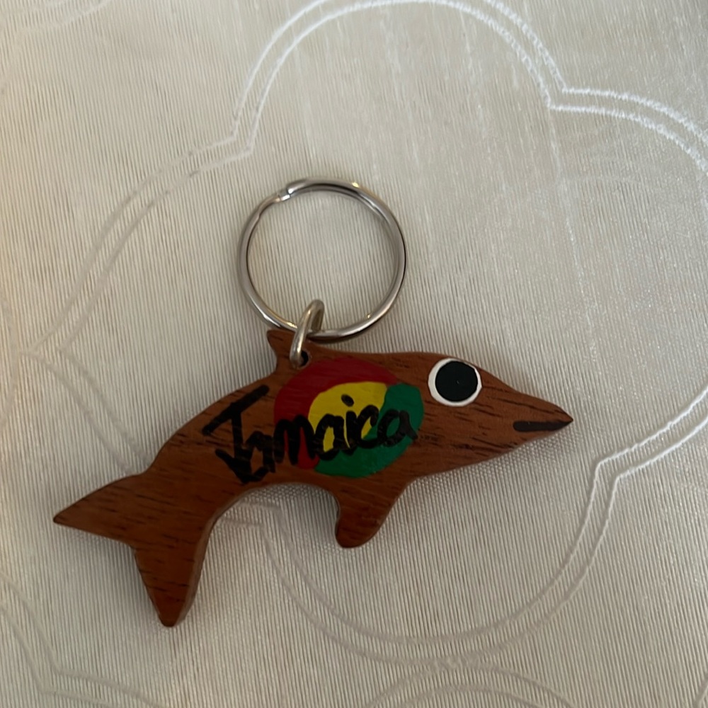 Jamaican wooden key rings